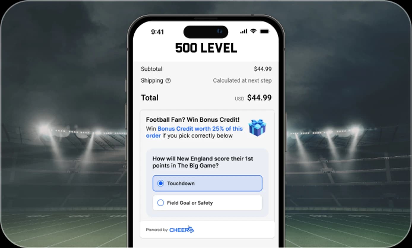 Shopper checkout with fandom pick
