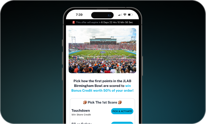 Fan Bonuses mobile interface